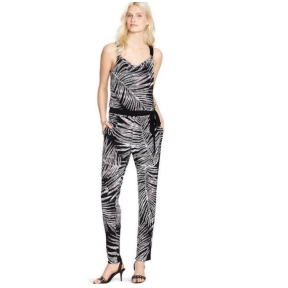 White House Black Market Black White  Jumpsuit 4